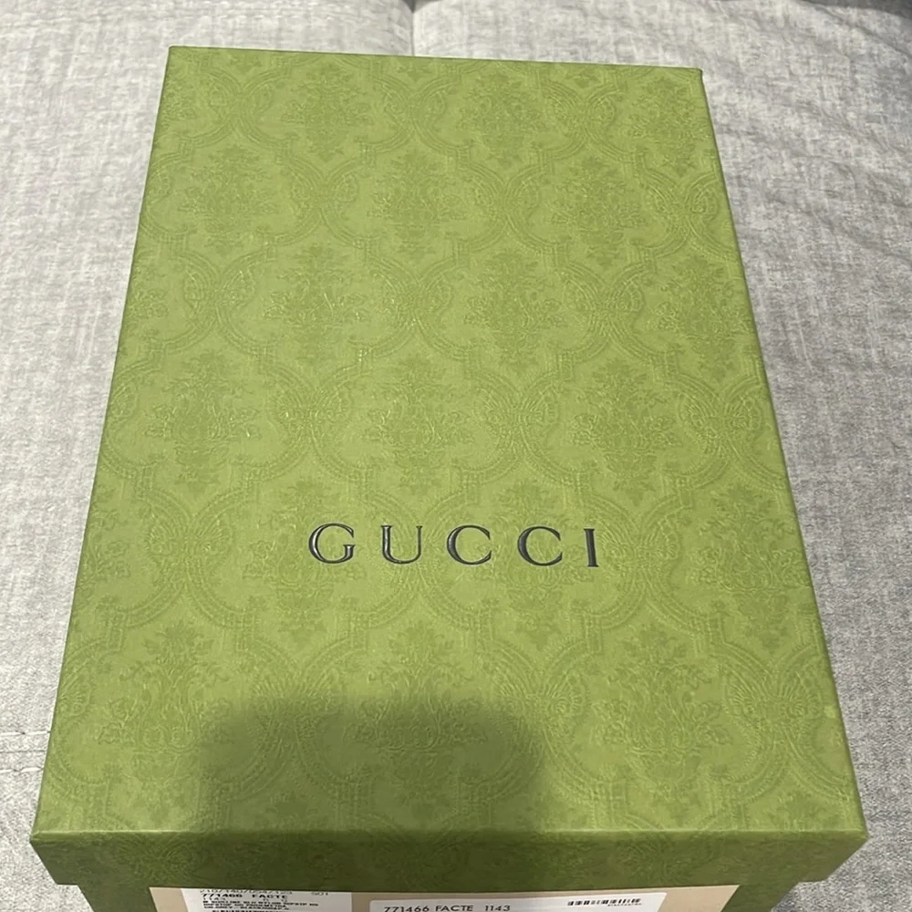 Gucci Gray Logo Slide Sandals